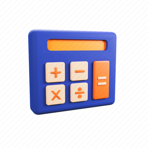 Calculator, calculate, math, accounting, mathematics 3D illustration - Download on Iconfinder