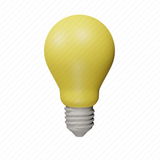 Lamp, light, idea, creative, brain 3D illustration - Download on Iconfinder