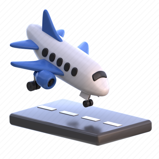 Landing 3D illustration - Download on Iconfinder
