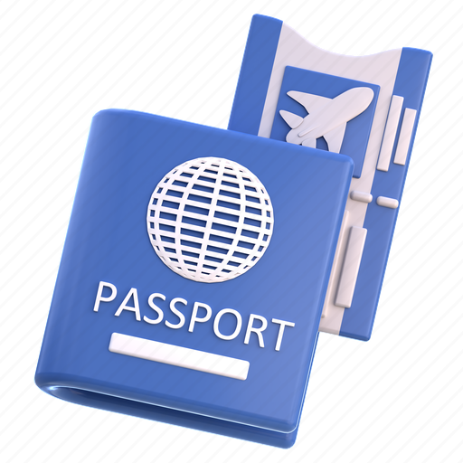 Passport, 3d, illustration, icon, business, vector, ticket 3D illustration - Download on Iconfinder