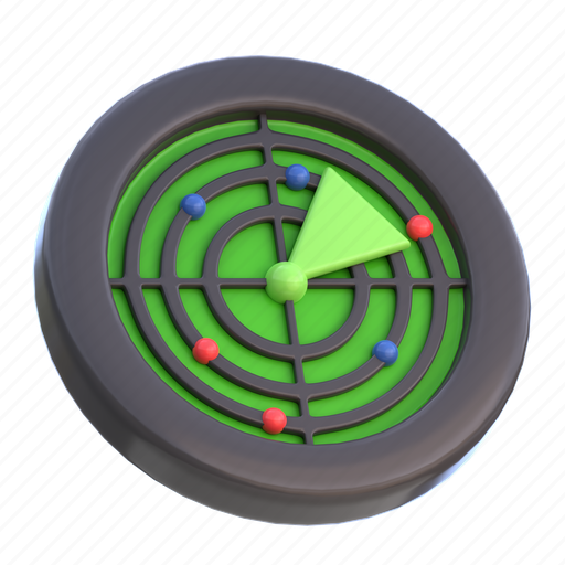 Radar, 3d, icon, vector, technology, isolated, communication 3D illustration - Download on Iconfinder