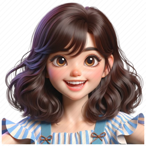 Girl, big, eyes, pink, cheek, avatar, woman icon - Download on Iconfinder
