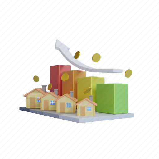 Estate, property, increase, chart, price, value, growth icon - Download on Iconfinder