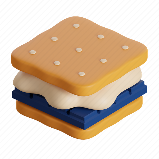 Smores, smore, campfire, marshmallow, camping 3D illustration - Download on Iconfinder