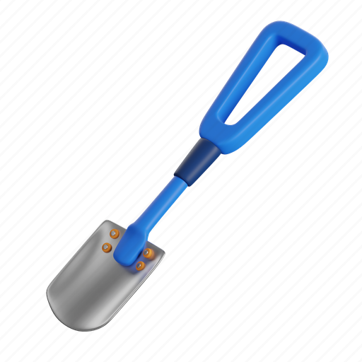 Camp, shovel, tool, construction, gardening, spade 3D illustration - Download on Iconfinder
