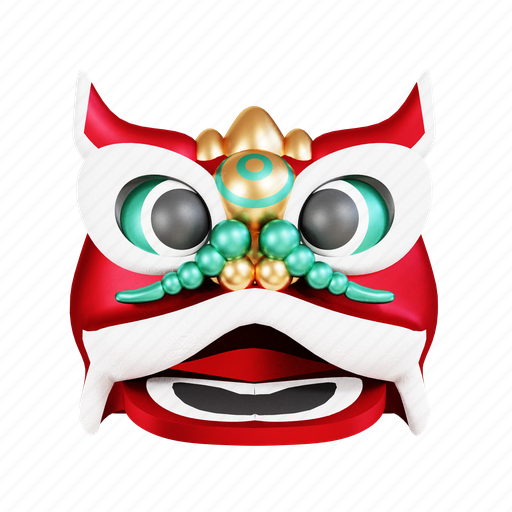 Chinese, new, year, dragon, red, gold, luxury 3D illustration - Download on Iconfinder