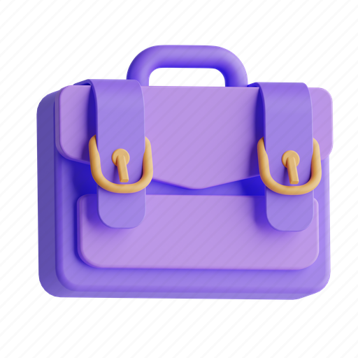 Briefcase, suitcase, job, work 3D illustration - Download on Iconfinder