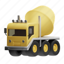 cement, truck, transport, cargo 
