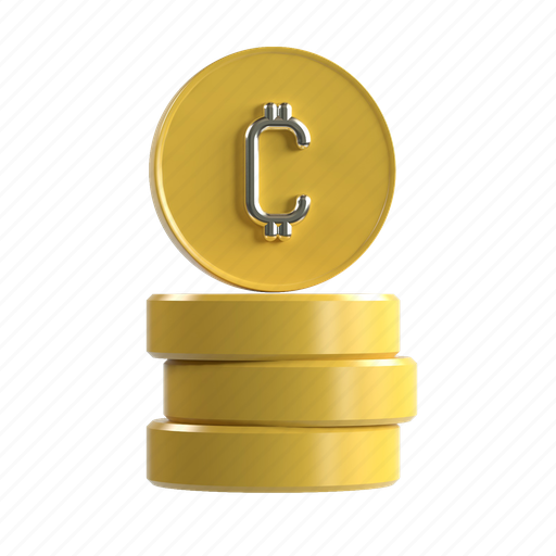 Coin, crypto, finance, currency, coins, coin stack, cash 3D illustration - Download on Iconfinder