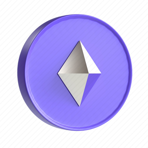 Ethereum, coin, digital currency, currency, cryptocurrency 3D illustration - Download on Iconfinder