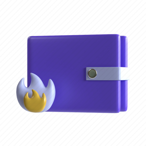 Hot, wallet, crypto, cryptocurrency, money, blockchain, bitcoin 3D illustration - Download on Iconfinder