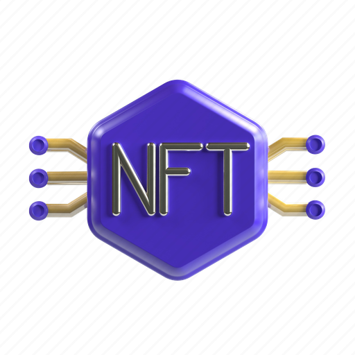 Nft, non, fungible, token, cryptocurrency, currency, blockchain 3D illustration - Download on Iconfinder