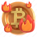 bitcoin, burn, currency, payment, coin, money, digital, finance, cryptocurrency, crypto, blockchain, business