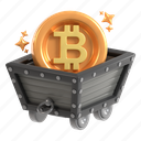 bitcoin, mine, cart 