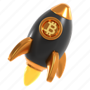 bitcoin, rocket 