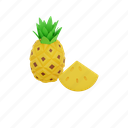 pineapple, tropical, fruit, fresh, food, snack