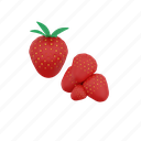 strawberry, berry, fruit, snack, dessert, healthy, food, cute