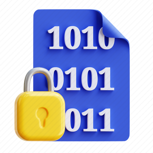 Data, encryption, binary, binary code, encrypt, code, protect 3D illustration - Download on Iconfinder