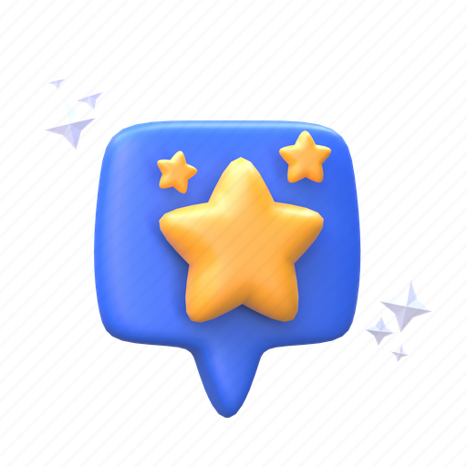 Review, rate, rating, message, comment, star, award 3D illustration - Download on Iconfinder