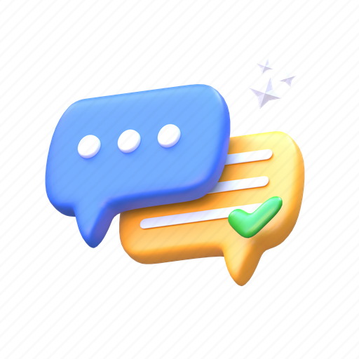 Chat, design thinking, message, send, bubble, envelope, talk 3D illustration - Download on Iconfinder