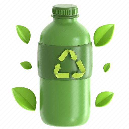 Recycle, bottle, min, ecology, delete, trash, water 3D illustration - Download on Iconfinder