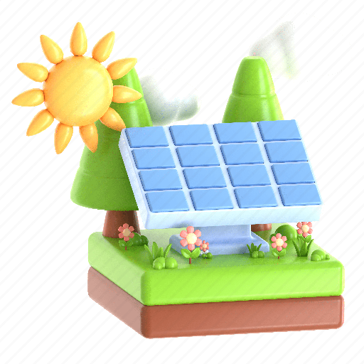Solar, panel, min, space, power, sun, planet 3D illustration - Download on Iconfinder