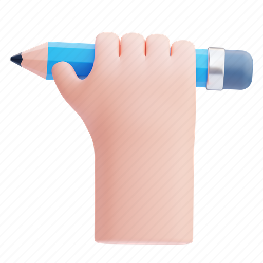 Drawing, hand, holding, pencil, creative, creativity, idea 3D illustration - Download on Iconfinder