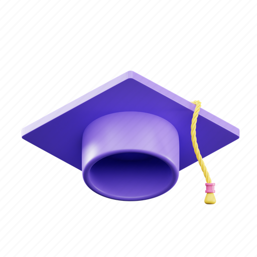 Mortarboard, graduation, degree, education, college, diploma 3D illustration - Download on Iconfinder