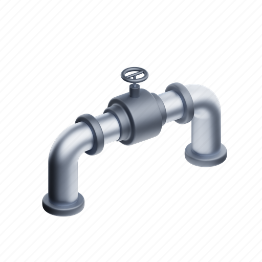 Pipeline, pipe, plumbing, tool, construction, flow 3D illustration - Download on Iconfinder