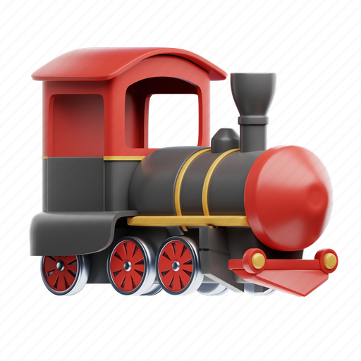 Steam, engine, train, engineer, transportaion, travel, railway 3D illustration - Download on Iconfinder