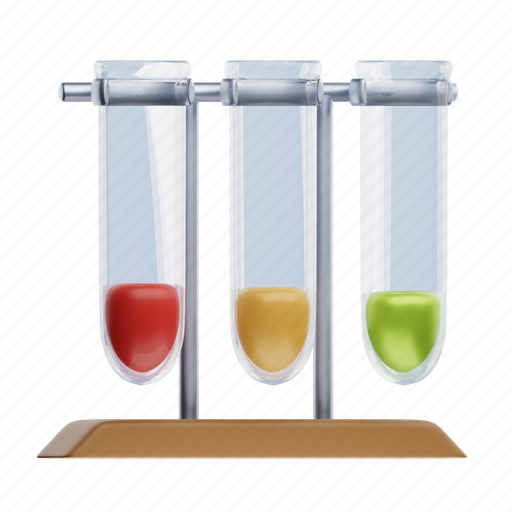 Test, tube, chemistry, chemical, science, flask, experiment 3D illustration - Download on Iconfinder