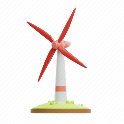 Wind, turbine, energy, wind energy, electricity 3D illustration - Download on Iconfinder