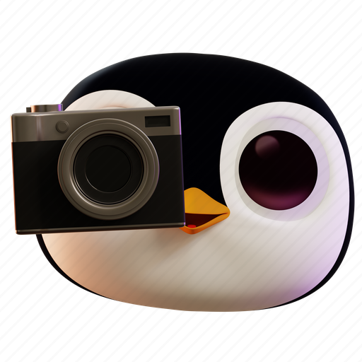 Emoji, penguin, taking, photo, digital, gallery, camera icon - Download on Iconfinder