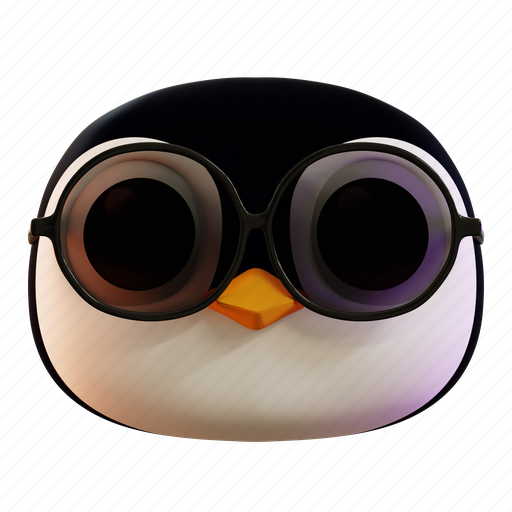 Cool, penguin, emoji, emoticon, animal, cold, face icon - Download on Iconfinder