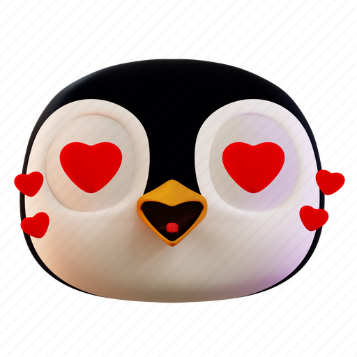 Cute, penguin, love, emoji, like, animal, valentine icon - Download on Iconfinder