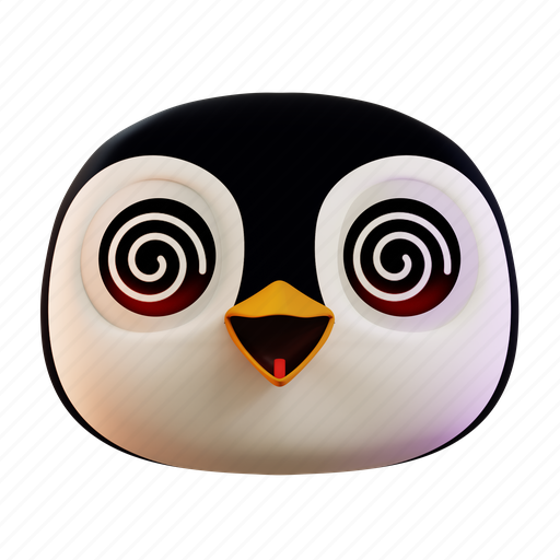 Dizzy, penguin, emoji, emoticon, face, expression icon - Download on Iconfinder