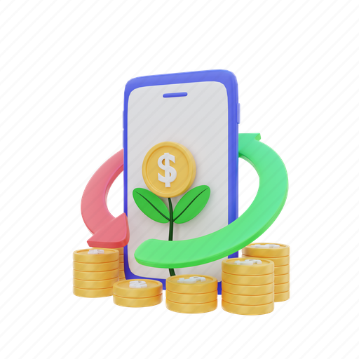 Finance, concept, money, marketing, payment, investment, economy 3D illustration - Download on Iconfinder