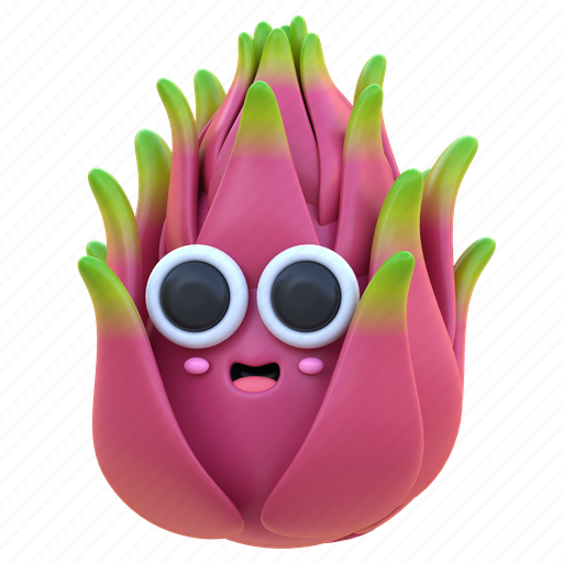 Dragon, fruit, vegetable 3D illustration - Download on Iconfinder