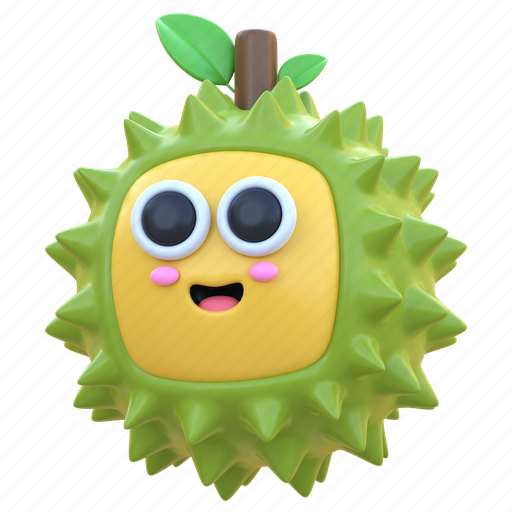 Durian, fruit, vegetable, sweet, healthy, fresh, tropical 3D illustration - Download on Iconfinder
