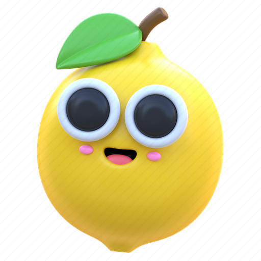 Lemon, fruit, lime, vegetable, sweet, healthy, fresh 3D illustration - Download on Iconfinder