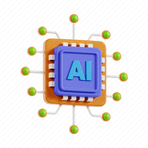 Future, technology, ai, computer, network, artificial, chip 3D illustration - Download on Iconfinder