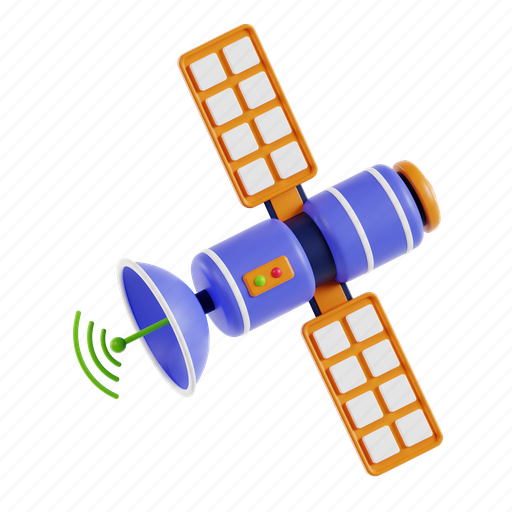 Satellite, space, transmission, signal, transmitter, gps, antenna 3D illustration - Download on Iconfinder