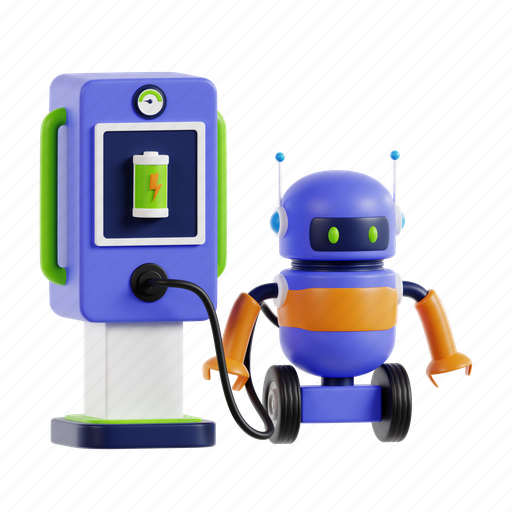 Robot, ai, energy, industry, environment, electricity, charge 3D illustration - Download on Iconfinder