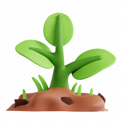 Plant, leaf, grow, nature 3D illustration - Download on Iconfinder