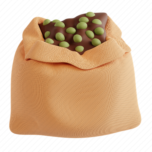 Seed bag, fertilizer, gardening, organic, seeds 3D illustration - Download on Iconfinder