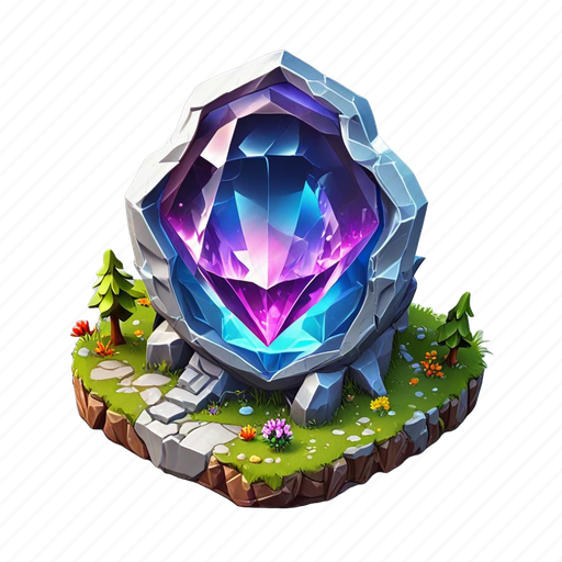 Gemstone, item, jewel, totem, sapphire 3D illustration - Download on Iconfinder