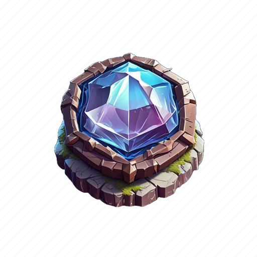 Gemstone, item, totem, jewel, game, sapphire 3D illustration - Download on Iconfinder