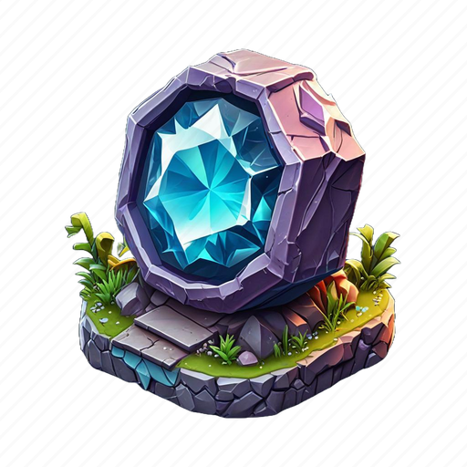 Gemstone, item, jewel, totem, game, sapphire 3D illustration - Download on Iconfinder