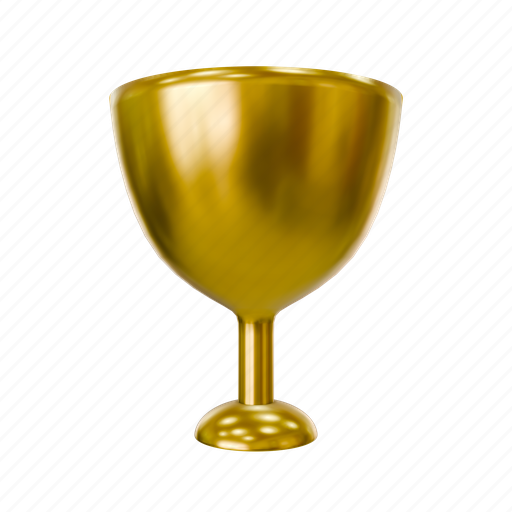 Trophy, champion, award, achievement, cup, gold, winner 3D illustration - Download on Iconfinder
