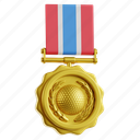 medal, golf, winner, sport, award 